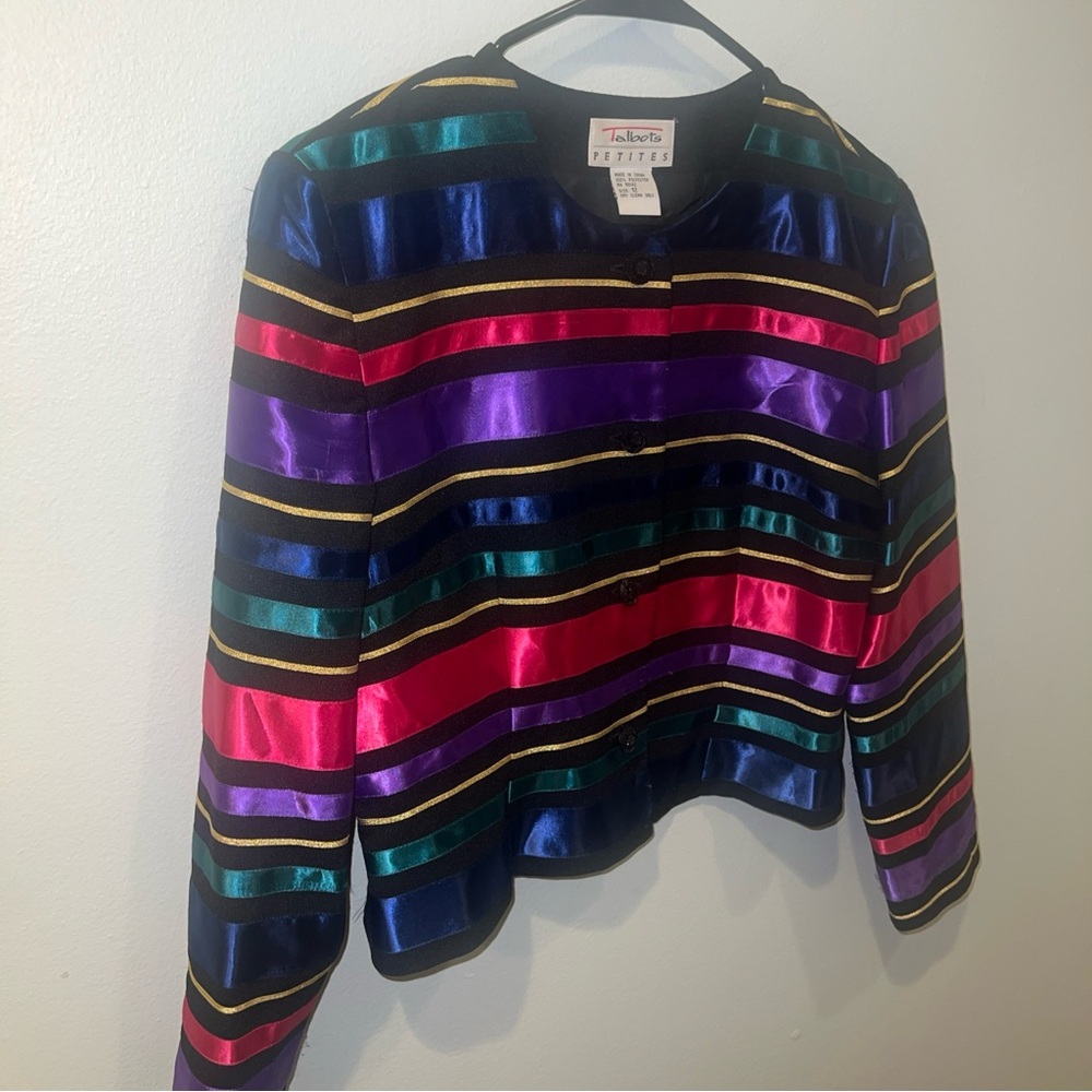 Talbots Multicolor Striped Blazer - Picture 4 of 6